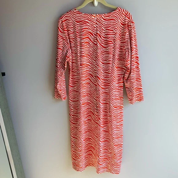 J. McLaughlin Dress 'Radio Waves' 'Sophia' Stretch Sheath Catalina Cloth Medium - Picture 6 of 6